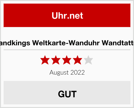  Wandkings Weltkarte-Wanduhr Wandtattoo Test