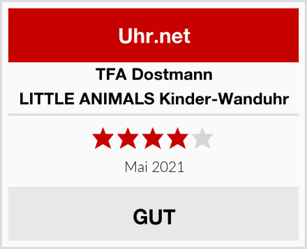 TFA Dostmann LITTLE ANIMALS Kinder-Wanduhr Test