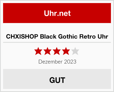  CHXISHOP Black Gothic Retro Uhr Test