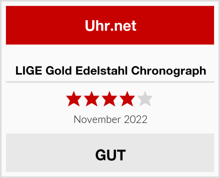  LIGE Gold Edelstahl Chronograph Test