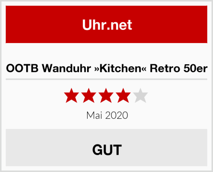  OOTB Wanduhr »Kitchen« Retro 50er Test