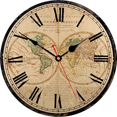  Taheat Weltkarten-Uhr